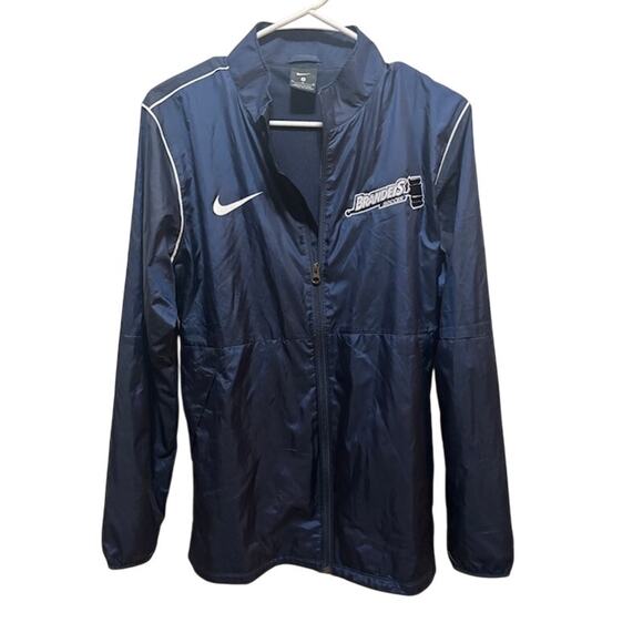 Nike Brandeis University Soccer Windbreaker Jacket Full Zipper Coat Men's Medium - Picture 1 of 10